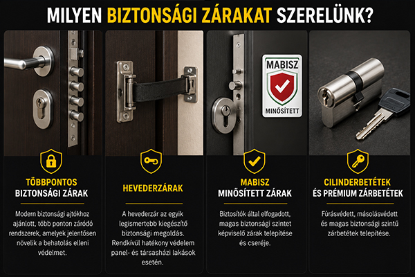 Milyen biztonsági zárakat szerelünk?