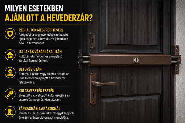 Milyen esetekben ajánlott a hevederzár?